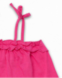 T-shirt en maille rose pour fille Eco-Safari T-shirt en maille rose pour fille Eco-Safari