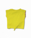 T-shirt en maille jaune pour fille Eco-Safari T-shirt en maille jaune pour fille Eco-Safari