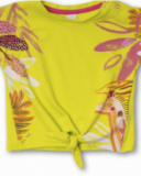 T-shirt en maille jaune pour fille Eco-Safari T-shirt en maille jaune pour fille Eco-Safari