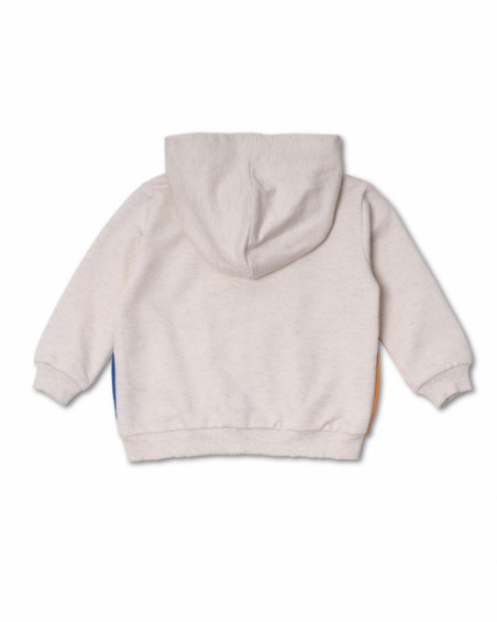 Sweat molleton beige pour garçon Eco-Safari Sweat molleton beige pour garçon Eco-Safari
