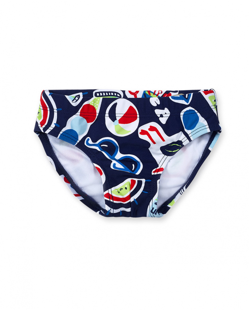 Maillot de bain slip bleu pour garçon Beach Day