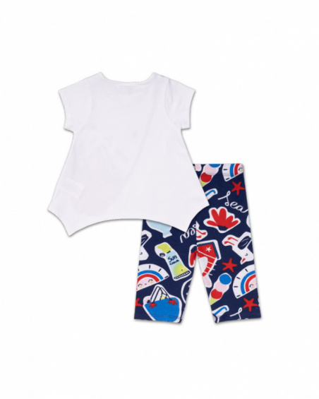 Ensemble blanc en maille pour fille Beach Day Ensemble blanc en maille pour fille Beach Day