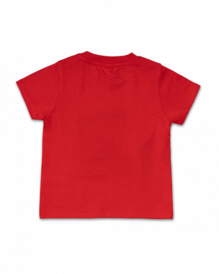 T-shirt en maille rouge Beach Day garçon