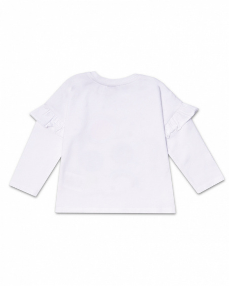 T-shirt long blanc en maille pour fille Beach Day T-shirt long blanc en maille pour fille Beach Day