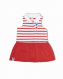 Robe en maille rouge blanc pour fille Beach Day Robe en maille rouge blanc pour fille Beach Day