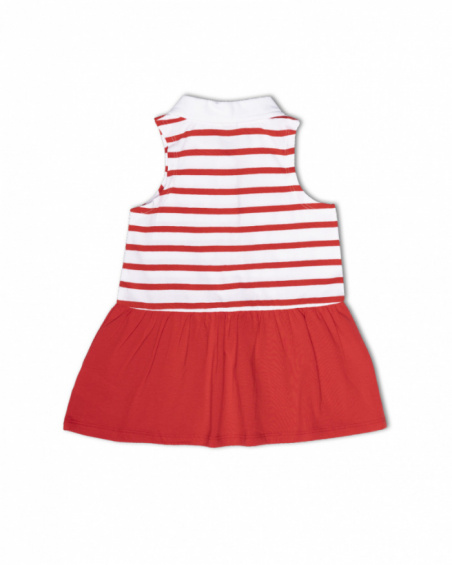 Robe en maille rouge blanc pour fille Beach Day Robe en maille rouge blanc pour fille Beach Day