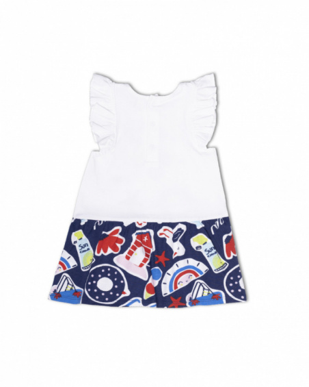 Robe en maille blanche pour fille Beach Day Robe en maille blanche pour fille Beach Day