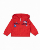 Sweat peluche rouge fille Beach Day Sweat peluche rouge fille Beach Day