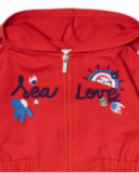 Sweat peluche rouge fille Beach Day Sweat peluche rouge fille Beach Day