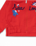 Sweat peluche rouge fille Beach Day Sweat peluche rouge fille Beach Day