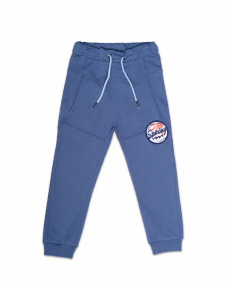 Pantalon peluche garçon Spring Break bleu Pantalon peluche garçon Spring Break bleu