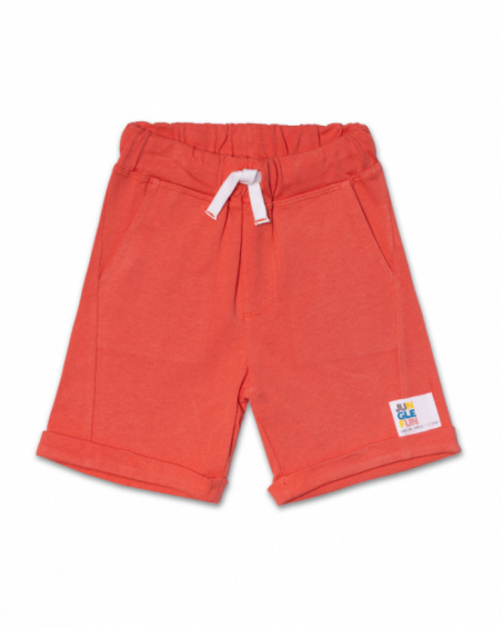 Short en maille garçon Spring Break rouge Short en maille garçon Spring Break rouge
