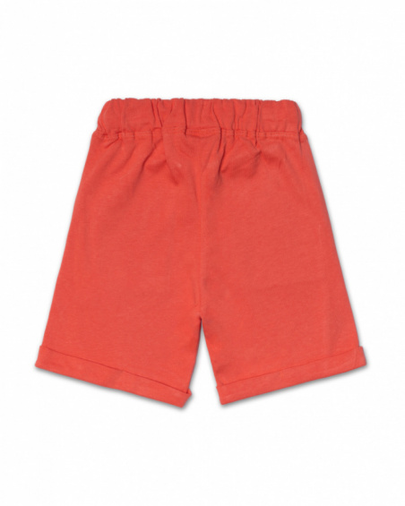 Short en maille garçon Spring Break rouge Short en maille garçon Spring Break rouge