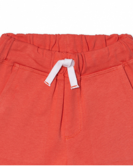 Short en maille garçon Spring Break rouge Short en maille garçon Spring Break rouge