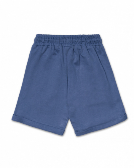 Short en maille bleu pour garçon Spring Break Short en maille bleu pour garçon Spring Break