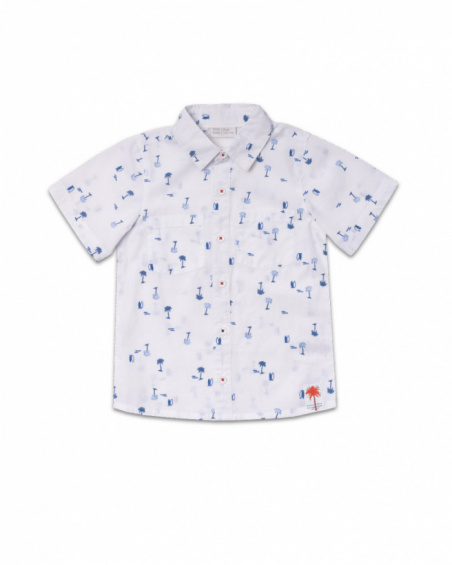Chemise popeline garçon Spring Break blanche Chemise popeline garçon Spring Break blanche