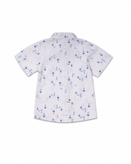 Chemise popeline garçon Spring Break blanche Chemise popeline garçon Spring Break blanche