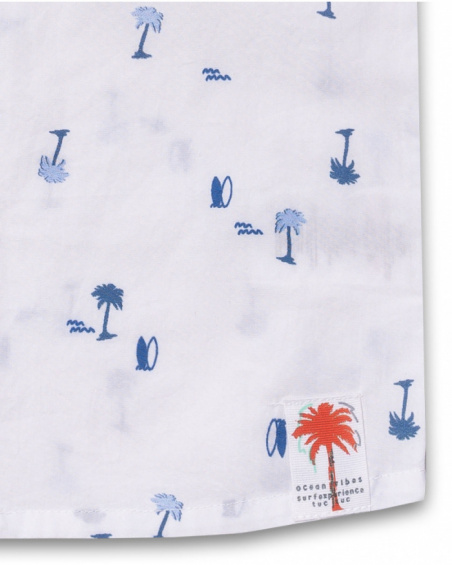 Chemise popeline garçon Spring Break blanche Chemise popeline garçon Spring Break blanche
