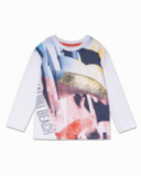 T-shirt en maille blanc imprimé garçon Spring Break T-shirt en maille blanc imprimé garçon Spring Break