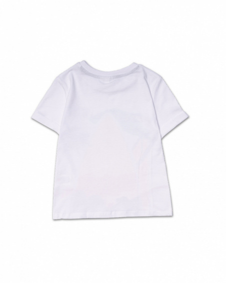 T-shirt blanc en maille ocean vibes pour garçon Spring Break T-shirt blanc en maille ocean vibes pour garçon Spring Break
