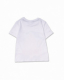 T-shirt blanc en maille ocean vibes pour garçon Spring Break T-shirt blanc en maille ocean vibes pour garçon Spring Break