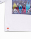 T-shirt surf blanc en maille pour garçon Spring Break T-shirt surf blanc en maille pour garçon Spring Break