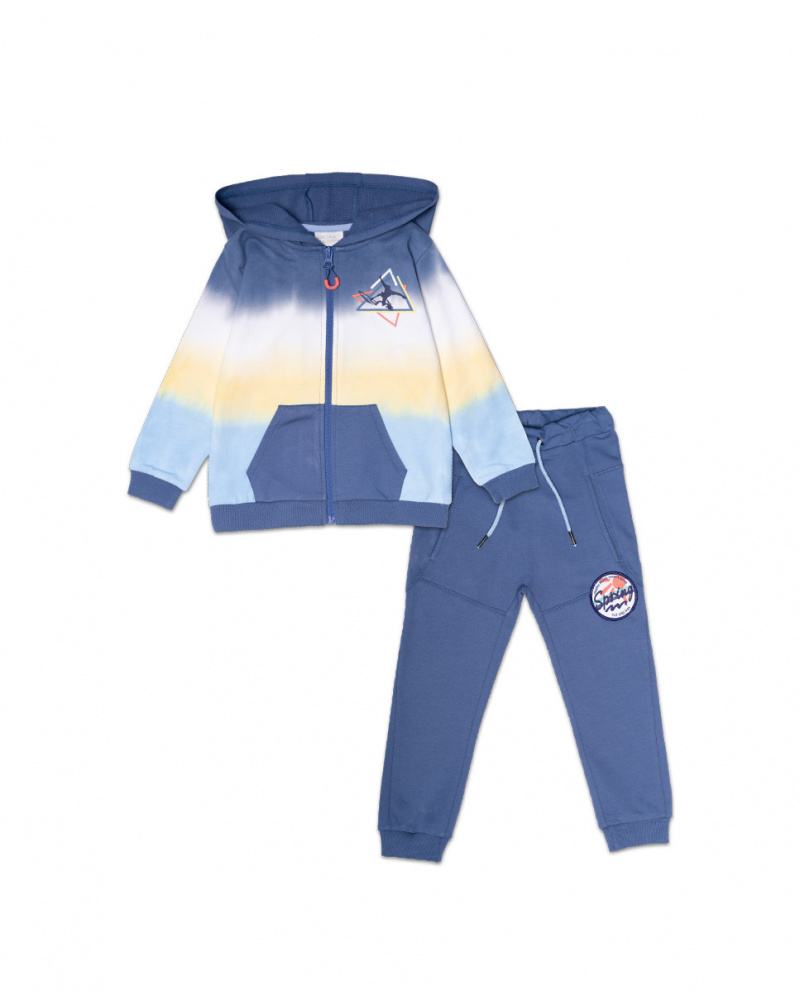 Ensemble peluche bleu tie-dye pour garçon Spring Break