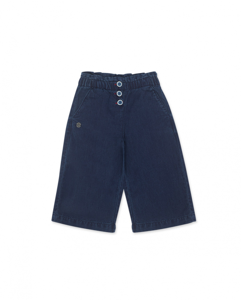 Pantalon denim bleu pour fille Hello Playa