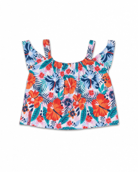 T-shirt en maille imprimé fille Hello Playa T-shirt en maille imprimé fille Hello Playa