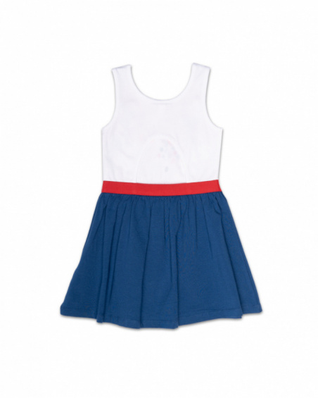 Robe en maille bleue pour fille Hello Playa Robe en maille bleue pour fille Hello Playa