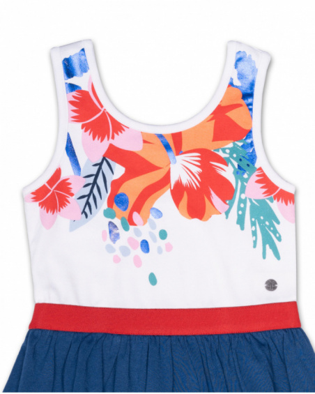 Robe en maille bleue pour fille Hello Playa Robe en maille bleue pour fille Hello Playa