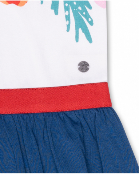 Robe en maille bleue pour fille Hello Playa Robe en maille bleue pour fille Hello Playa