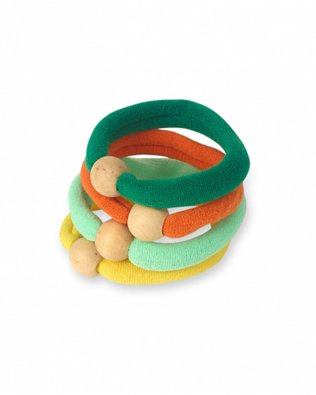Lot de 4 chouchous multicolores pour fille Tropical Feelings Lot de 4 chouchous multicolores pour fille Tropical Feelings