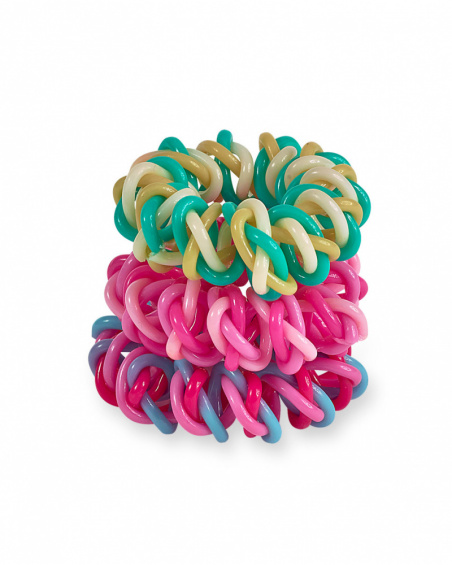 Lot de 3 chouchous Amazonia multicolores Lot de 3 chouchous Amazonia multicolores