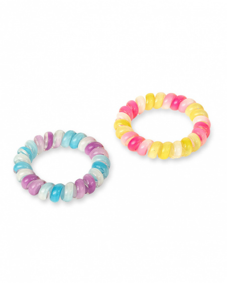 Lot de 2 chouchous Malibu multicolores Lot de 2 chouchous Malibu multicolores