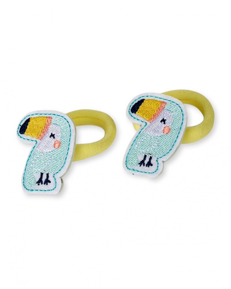 Lot de 2 chouchous jaunes pour fille Treasure Island