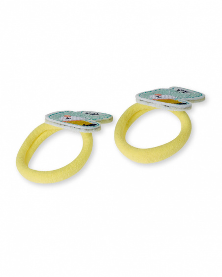 Lot de 2 chouchous jaunes pour fille Treasure Island Lot de 2 chouchous jaunes pour fille Treasure Island