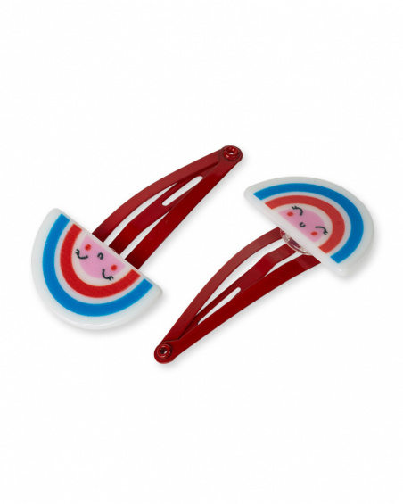 Set 2 clips rouges fille Beach Day Set 2 clips rouges fille Beach Day