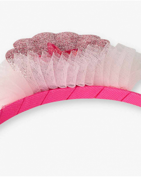 Bandeau rigide rose pour fille Seashell Bandeau rigide rose pour fille Seashell