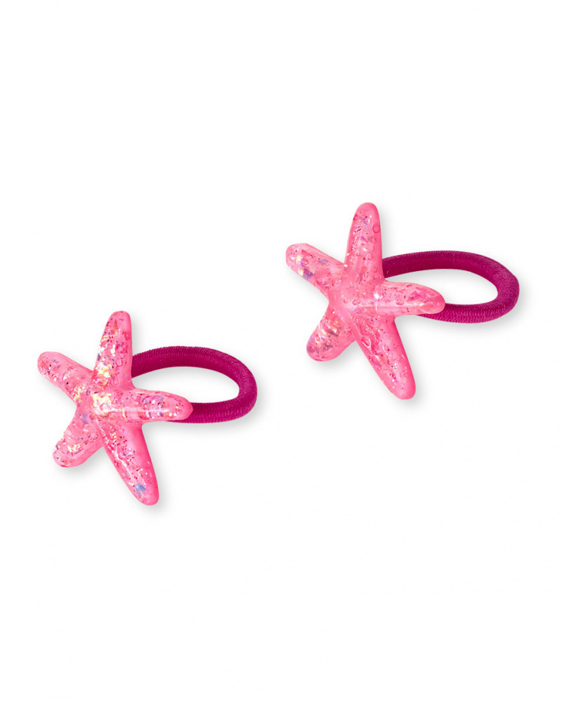 Lot de 2 chouchous coquillage rose