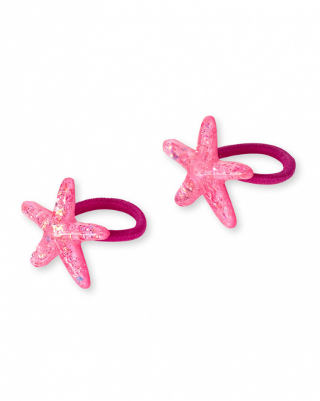 Lot de 2 chouchous coquillage rose Lot de 2 chouchous coquillage rose