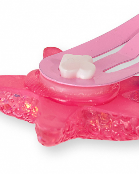 Lot de 2 pinces roses pour fille Seashell Lot de 2 pinces roses pour fille Seashell