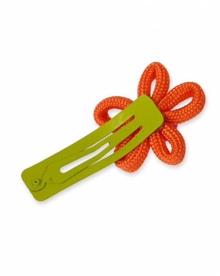 Lot de 2 clips oranges pour fille Eco-Safary Lot de 2 clips oranges pour fille Eco-Safary