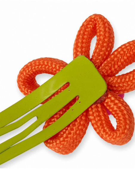 Lot de 2 clips oranges pour fille Eco-Safary Lot de 2 clips oranges pour fille Eco-Safary