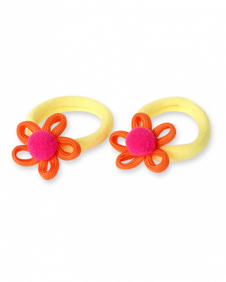 Lot de 2 chouchous orange pour fille Eco-Safary Lot de 2 chouchous orange pour fille Eco-Safary