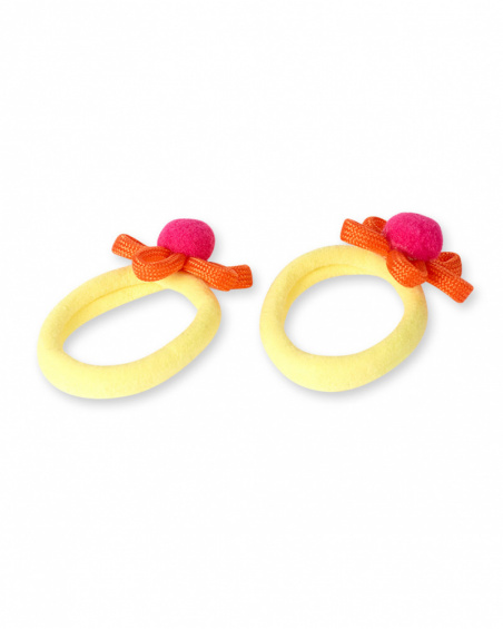 Lot de 2 chouchous orange pour fille Eco-Safary Lot de 2 chouchous orange pour fille Eco-Safary