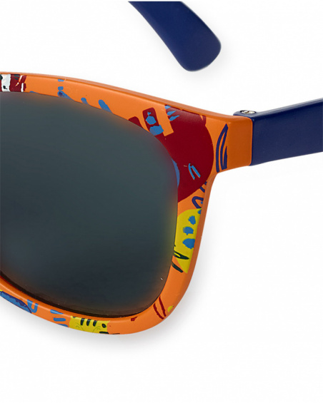 Lunettes de soleil orange pour garçon Eco-Safari Lunettes de soleil orange pour garçon Eco-Safari