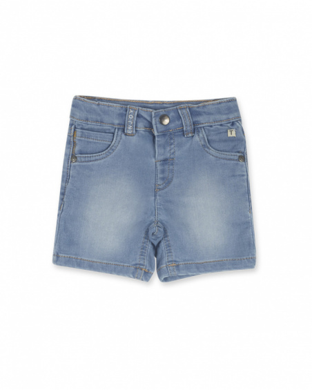 Bermuda en jean bleu pour garçon Basics Bébé Bermuda en jean bleu pour garçon Basics Bébé