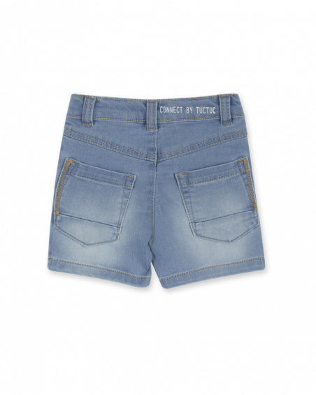 Bermuda en jean bleu pour garçon Basics Bébé Bermuda en jean bleu pour garçon Basics Bébé