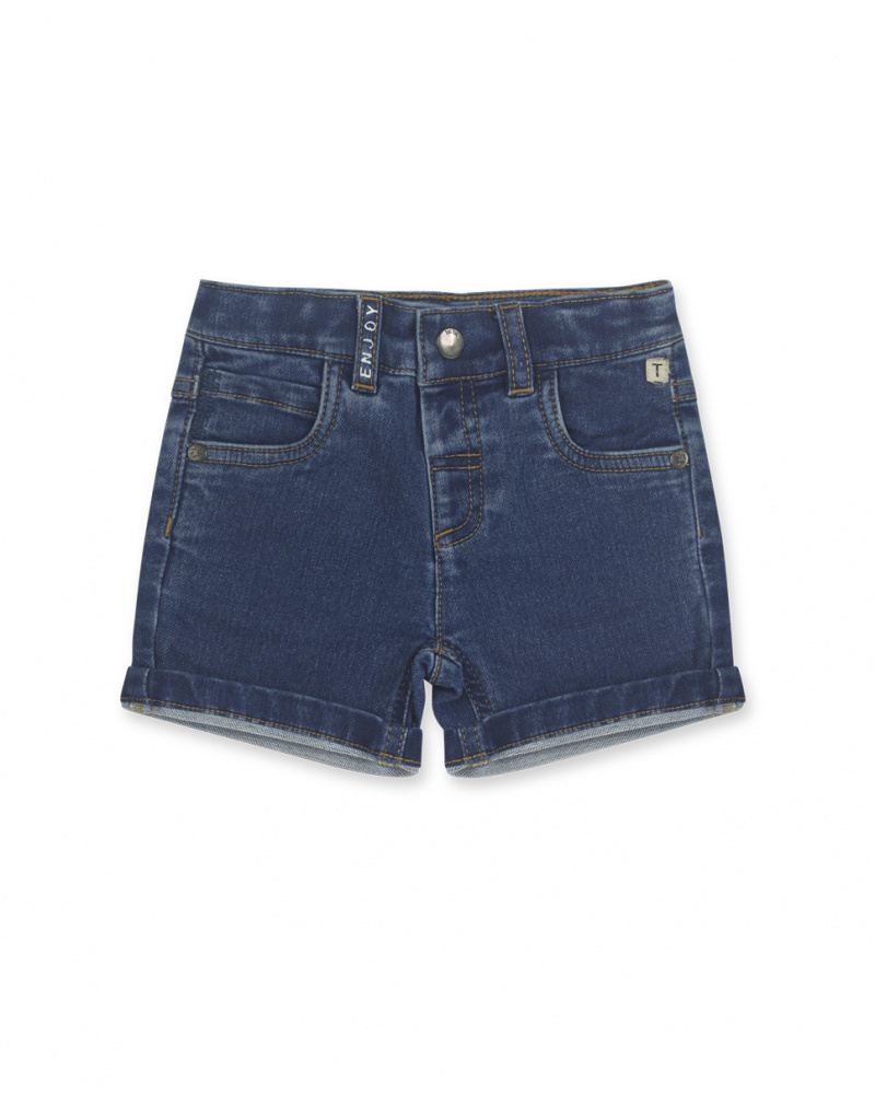 Bermuda en jean bleu marine pour garçon Basics Bébé